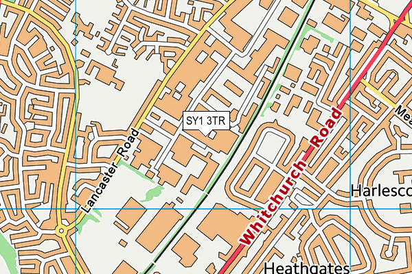 SY1 3TR map - OS VectorMap District (Ordnance Survey)