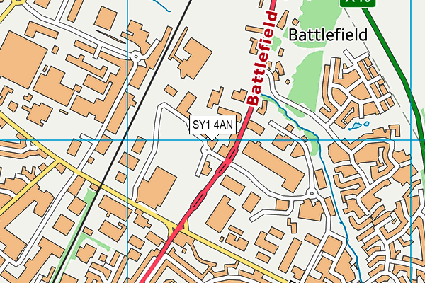 SY1 4AN map - OS VectorMap District (Ordnance Survey)