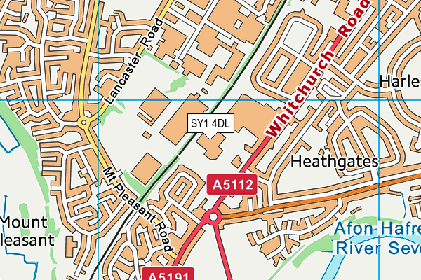 SY1 4DL map - OS VectorMap District (Ordnance Survey)