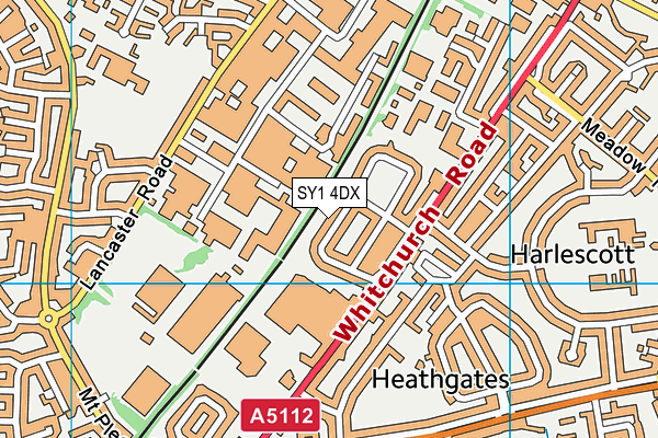 SY1 4DX map - OS VectorMap District (Ordnance Survey)