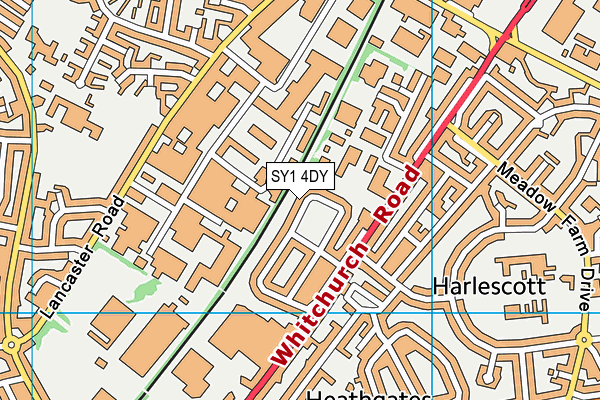 SY1 4DY map - OS VectorMap District (Ordnance Survey)