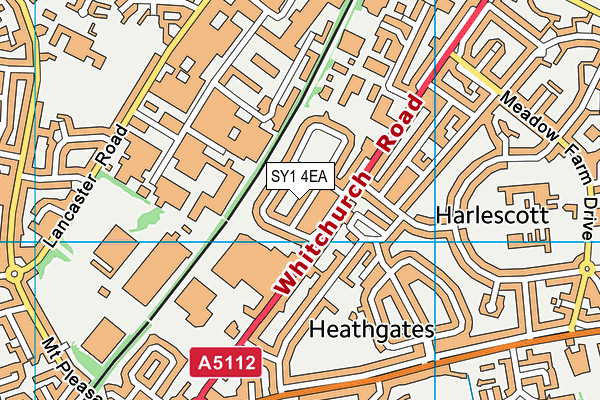 SY1 4EA map - OS VectorMap District (Ordnance Survey)