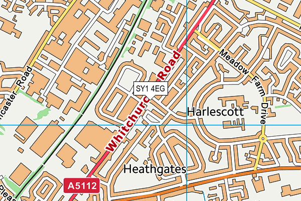 SY1 4EG map - OS VectorMap District (Ordnance Survey)