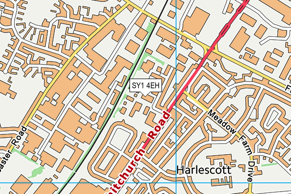 SY1 4EH map - OS VectorMap District (Ordnance Survey)