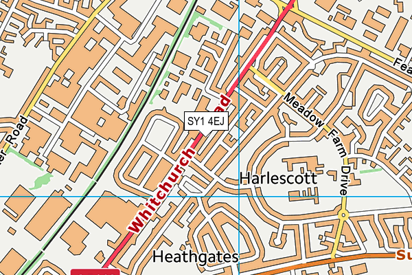 SY1 4EJ map - OS VectorMap District (Ordnance Survey)