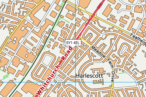 SY1 4EL map - OS VectorMap District (Ordnance Survey)