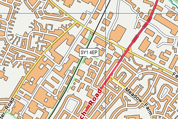 SY1 4EP map - OS VectorMap District (Ordnance Survey)