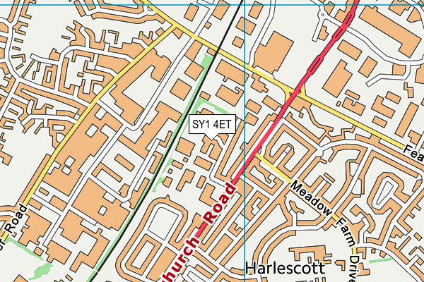 SY1 4ET map - OS VectorMap District (Ordnance Survey)