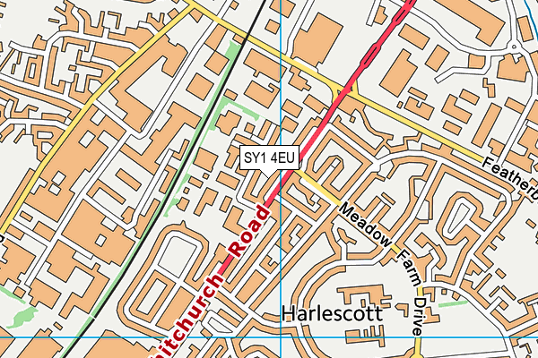 SY1 4EU map - OS VectorMap District (Ordnance Survey)