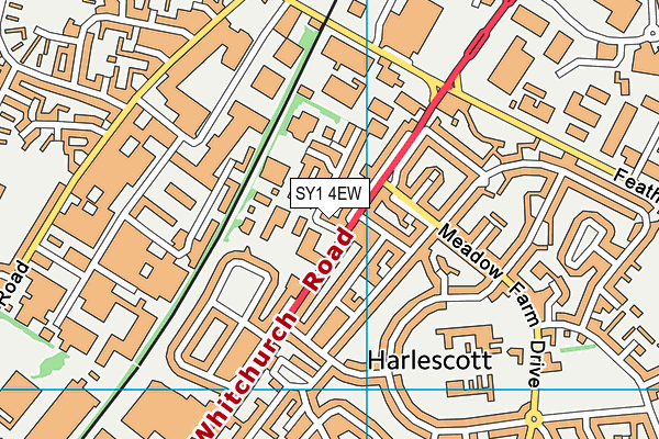 SY1 4EW map - OS VectorMap District (Ordnance Survey)