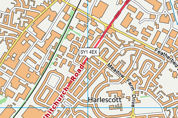 SY1 4EX map - OS VectorMap District (Ordnance Survey)