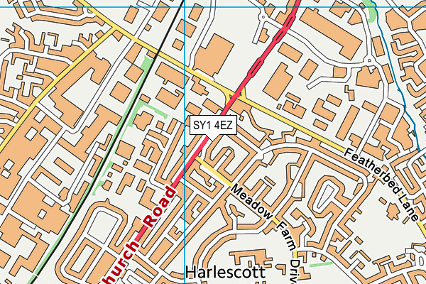 SY1 4EZ map - OS VectorMap District (Ordnance Survey)