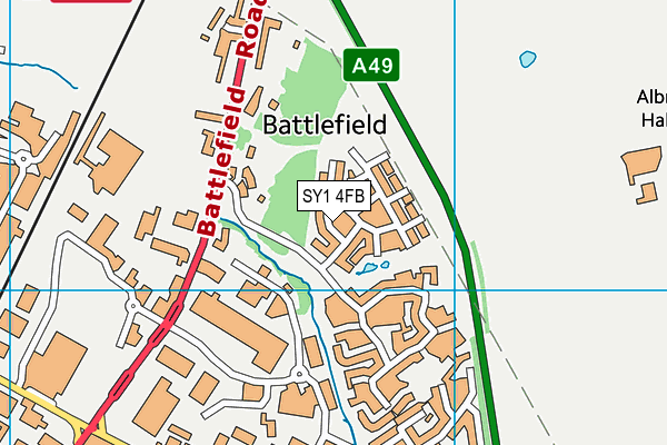 SY1 4FB map - OS VectorMap District (Ordnance Survey)