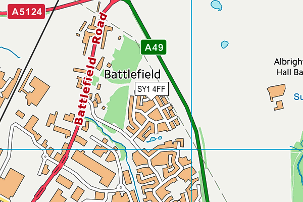 SY1 4FF map - OS VectorMap District (Ordnance Survey)