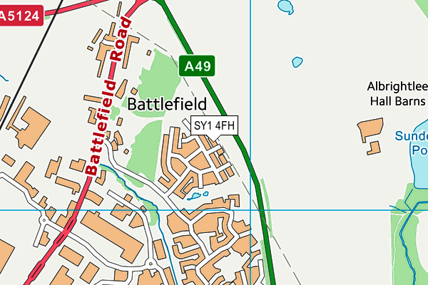 SY1 4FH map - OS VectorMap District (Ordnance Survey)