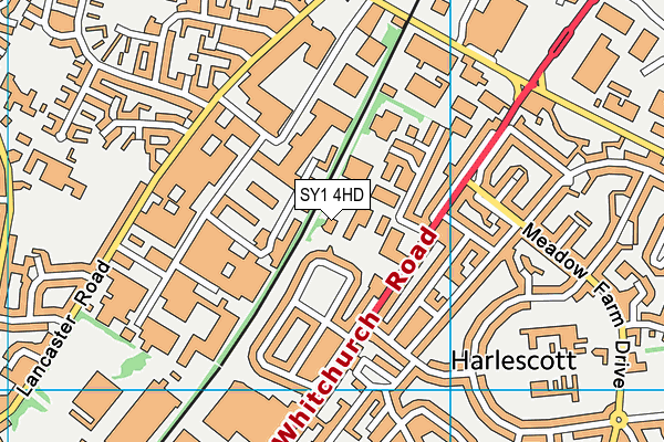 SY1 4HD map - OS VectorMap District (Ordnance Survey)