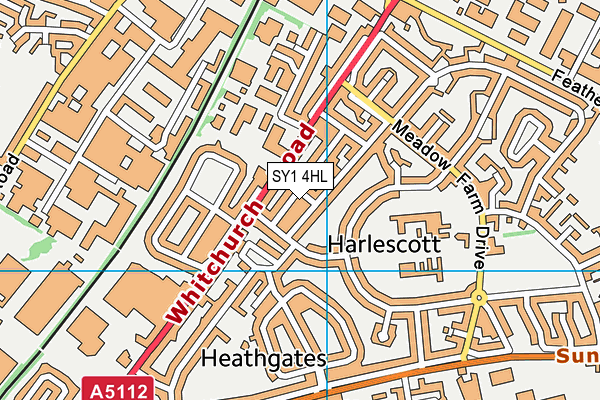 SY1 4HL map - OS VectorMap District (Ordnance Survey)