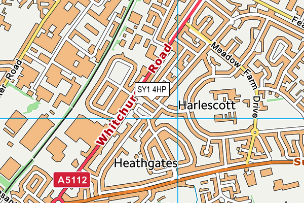 SY1 4HP map - OS VectorMap District (Ordnance Survey)