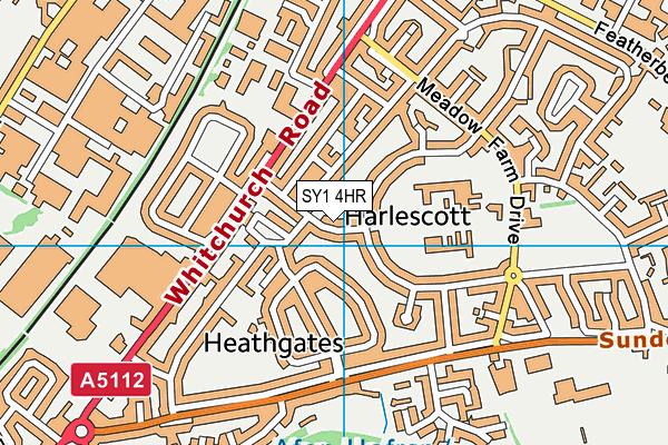 SY1 4HR map - OS VectorMap District (Ordnance Survey)