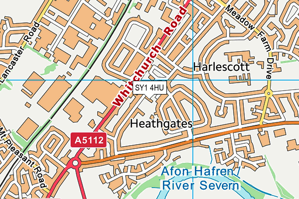 SY1 4HU map - OS VectorMap District (Ordnance Survey)