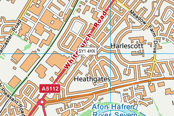 SY1 4HX map - OS VectorMap District (Ordnance Survey)