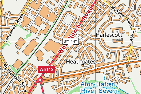 SY1 4HY map - OS VectorMap District (Ordnance Survey)
