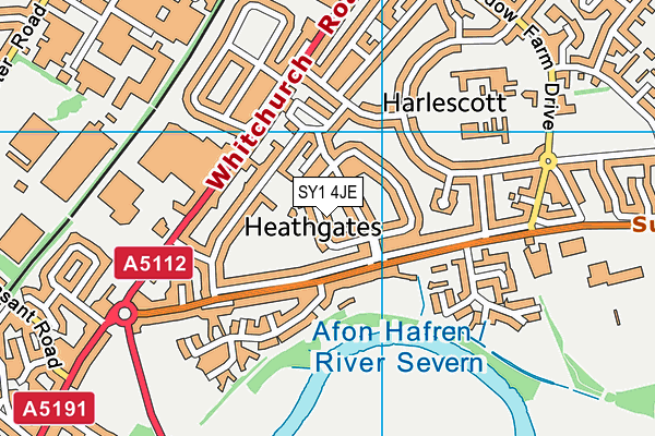 SY1 4JE map - OS VectorMap District (Ordnance Survey)