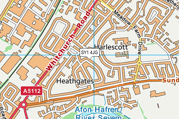 SY1 4JG map - OS VectorMap District (Ordnance Survey)