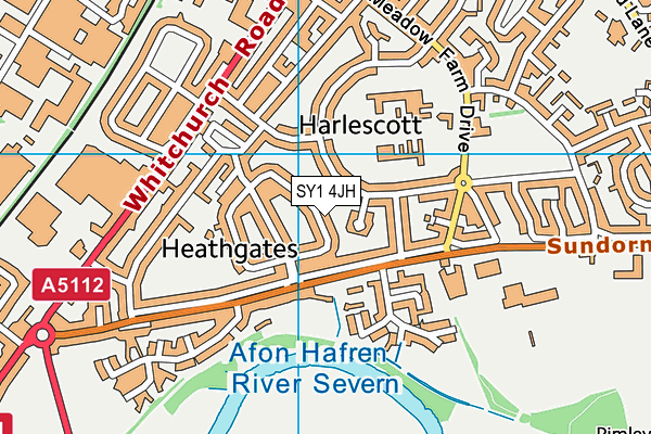 SY1 4JH map - OS VectorMap District (Ordnance Survey)