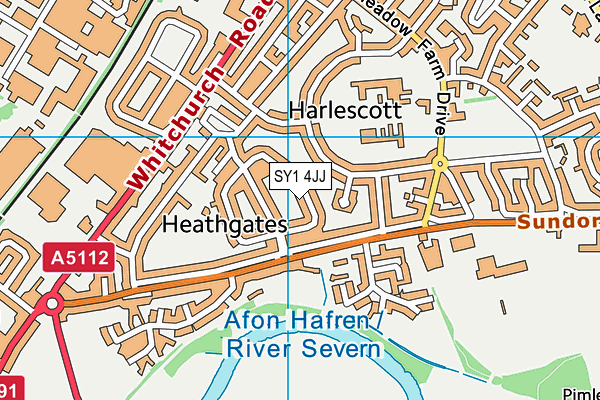 SY1 4JJ map - OS VectorMap District (Ordnance Survey)