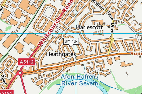 SY1 4JN map - OS VectorMap District (Ordnance Survey)