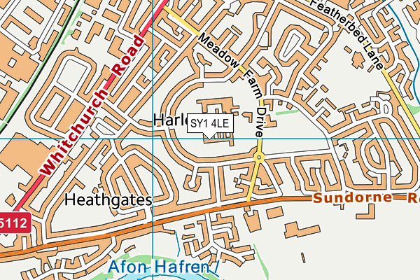 SY1 4LE map - OS VectorMap District (Ordnance Survey)