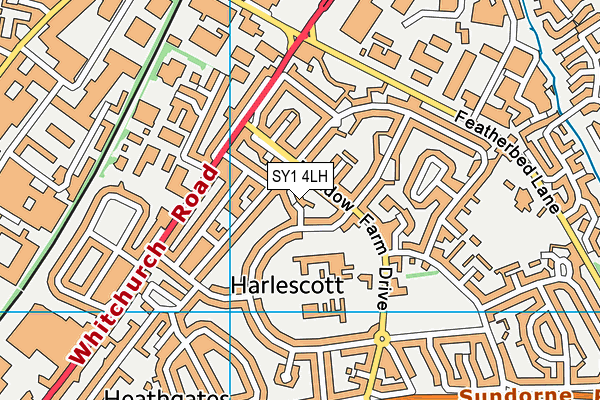 SY1 4LH map - OS VectorMap District (Ordnance Survey)