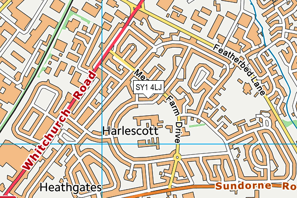 SY1 4LJ map - OS VectorMap District (Ordnance Survey)