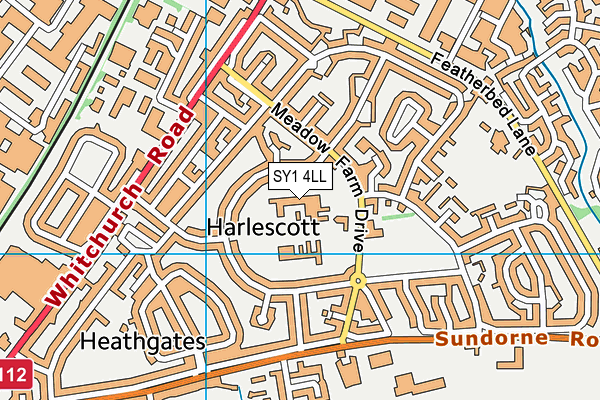 SY1 4LL map - OS VectorMap District (Ordnance Survey)