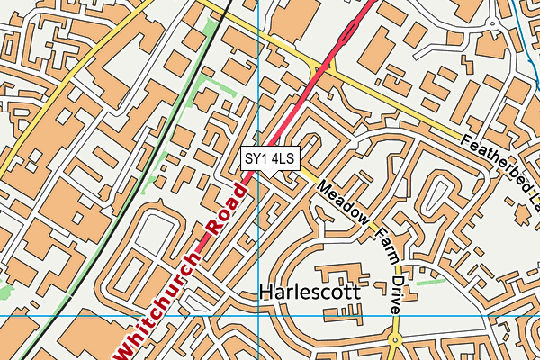 SY1 4LS map - OS VectorMap District (Ordnance Survey)