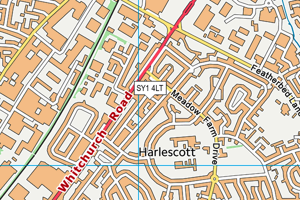 SY1 4LT map - OS VectorMap District (Ordnance Survey)