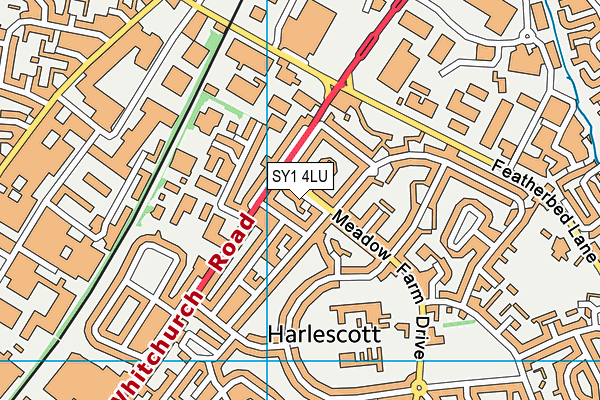 SY1 4LU map - OS VectorMap District (Ordnance Survey)
