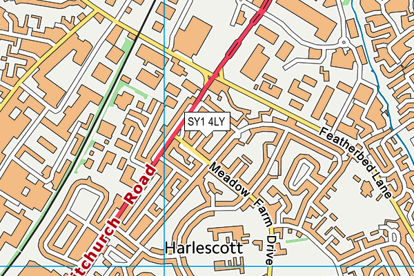 SY1 4LY map - OS VectorMap District (Ordnance Survey)