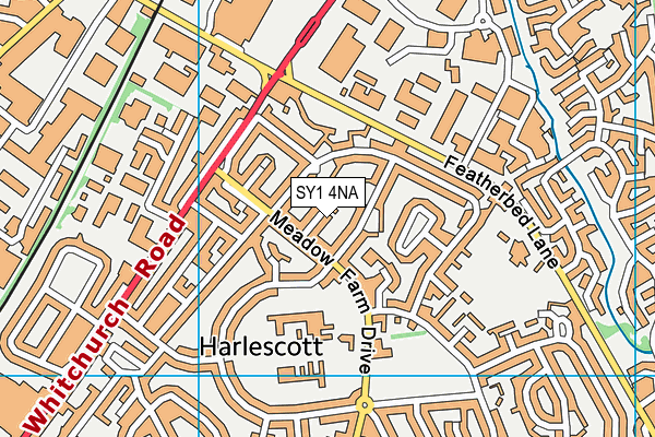 SY1 4NA map - OS VectorMap District (Ordnance Survey)