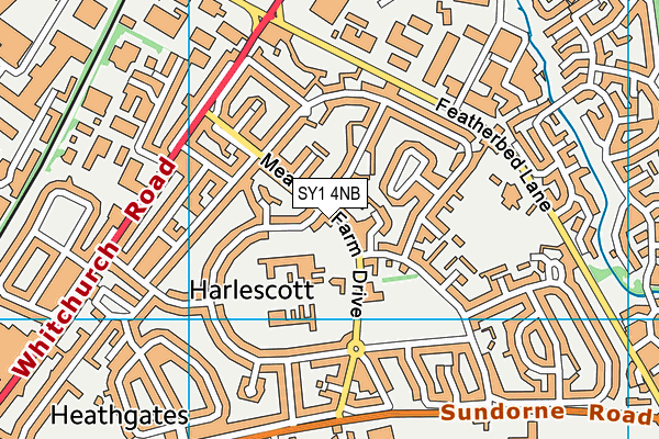SY1 4NB map - OS VectorMap District (Ordnance Survey)
