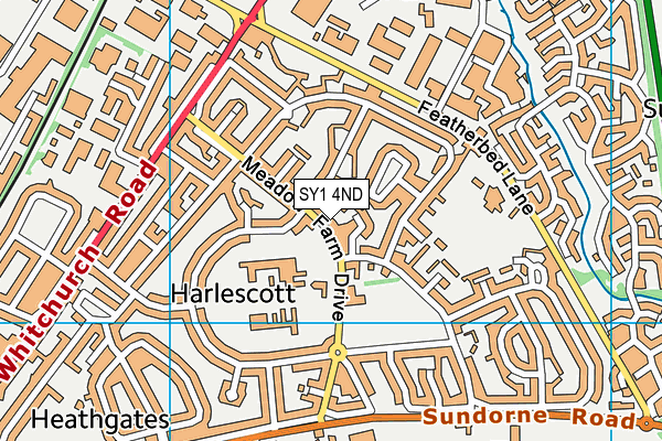 SY1 4ND map - OS VectorMap District (Ordnance Survey)