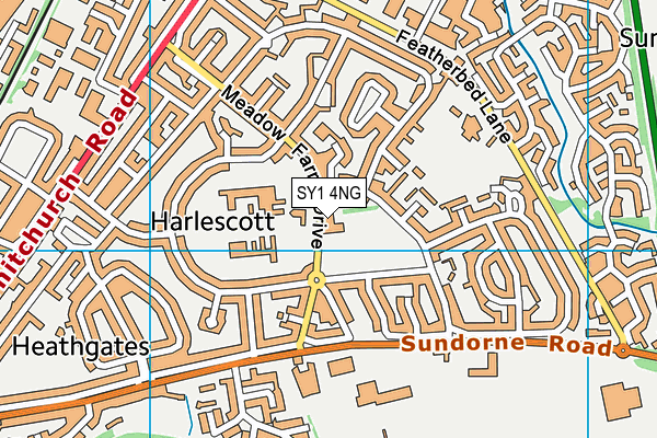 SY1 4NG map - OS VectorMap District (Ordnance Survey)