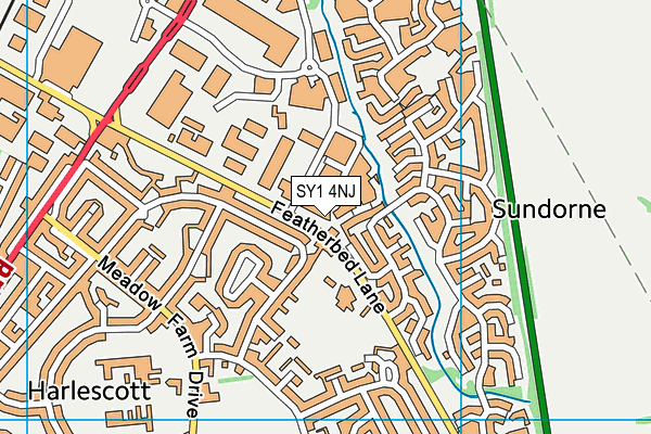 SY1 4NJ map - OS VectorMap District (Ordnance Survey)