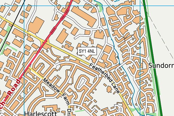 SY1 4NL map - OS VectorMap District (Ordnance Survey)