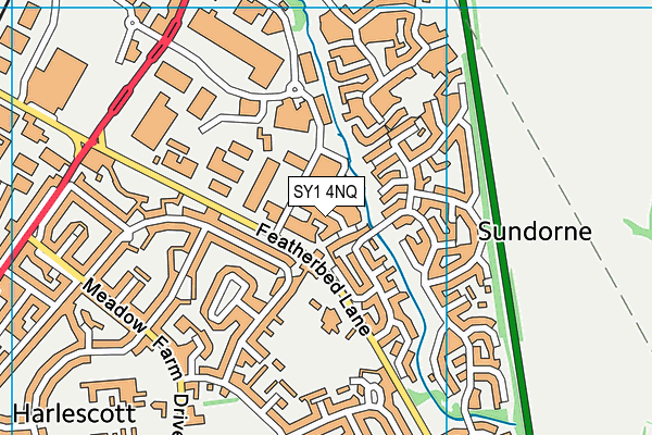 SY1 4NQ map - OS VectorMap District (Ordnance Survey)