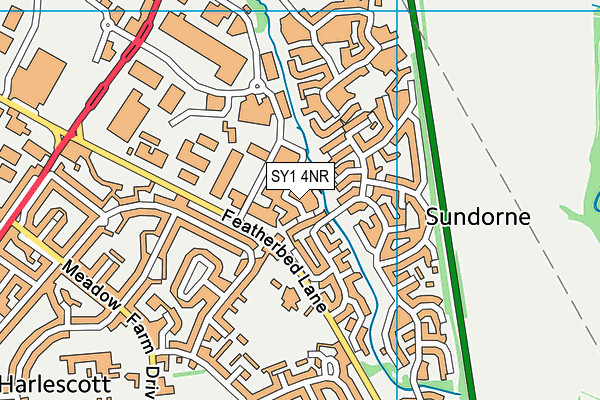 SY1 4NR map - OS VectorMap District (Ordnance Survey)