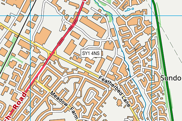 SY1 4NS map - OS VectorMap District (Ordnance Survey)