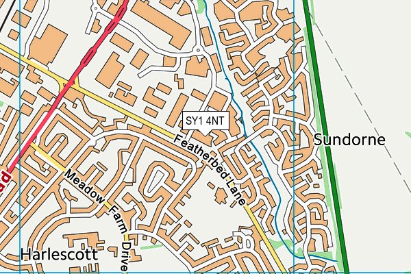 SY1 4NT map - OS VectorMap District (Ordnance Survey)