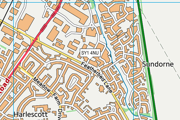 SY1 4NU map - OS VectorMap District (Ordnance Survey)